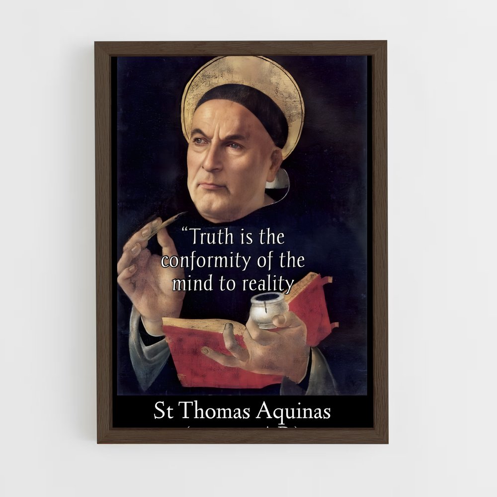 ap-thomas aquinas-5 cadre Bois foncé