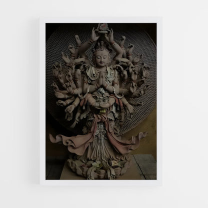 ap-thousand arm buddha-4 cadre Blanc