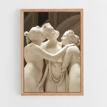 ap-three graces canova-2 cadre Bois clair