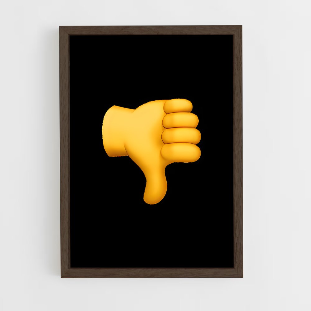 ap-thumbs down-1 cadre Bois foncé