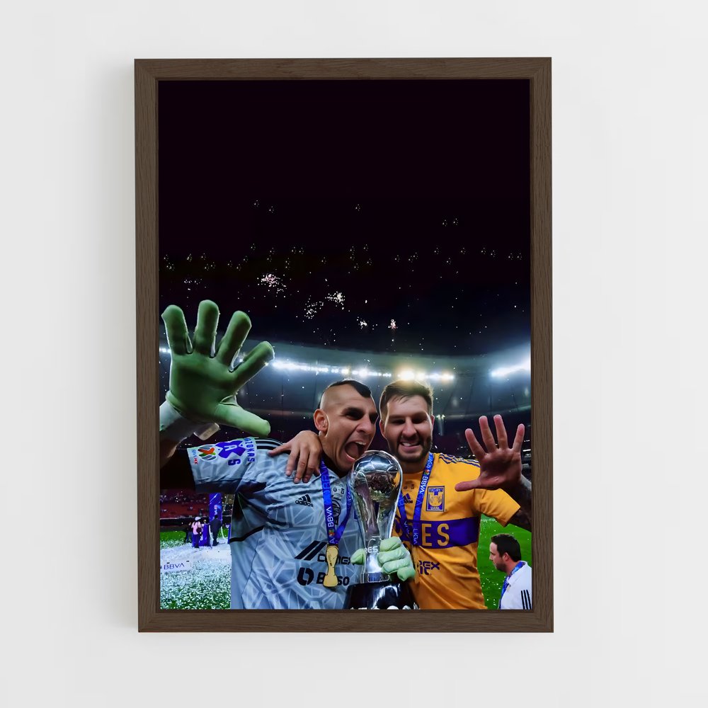 ap-tigres uanl-3 cadre Bois foncé