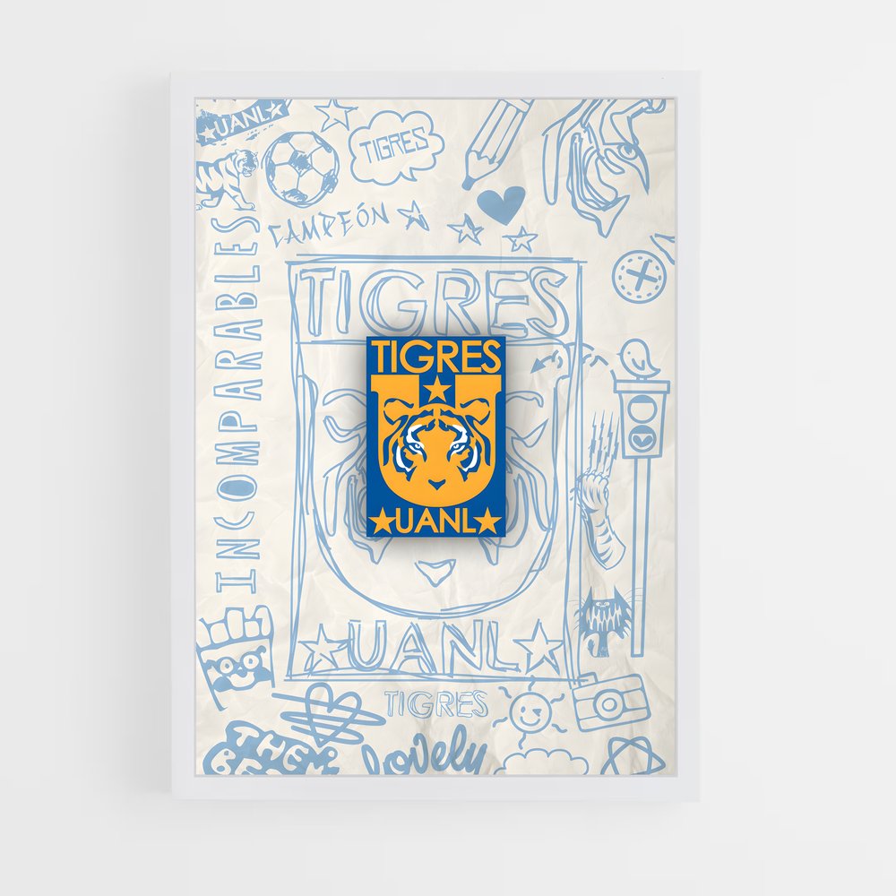 ap-tigres uanl-5 cadre Blanc