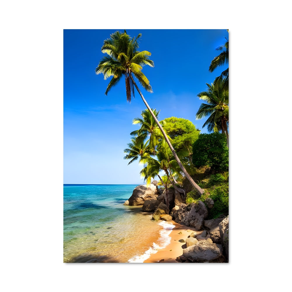 Poster Plage de Palmiers