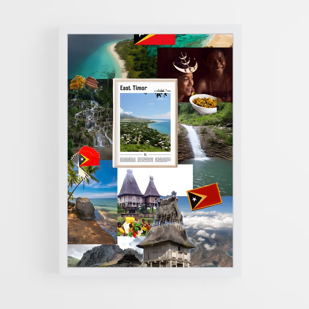 ap-timor leste flag-1 cadre Blanc