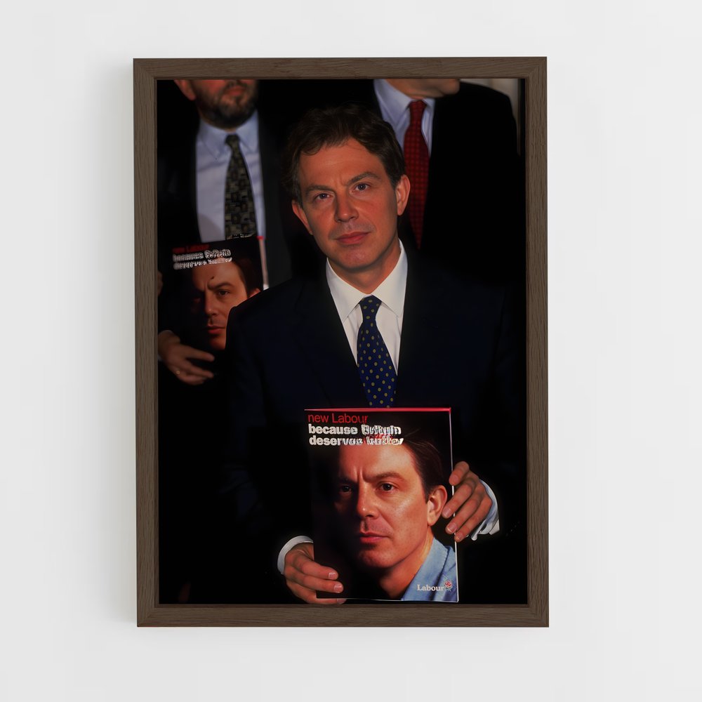 ap-tony blair-1 cadre Bois foncé