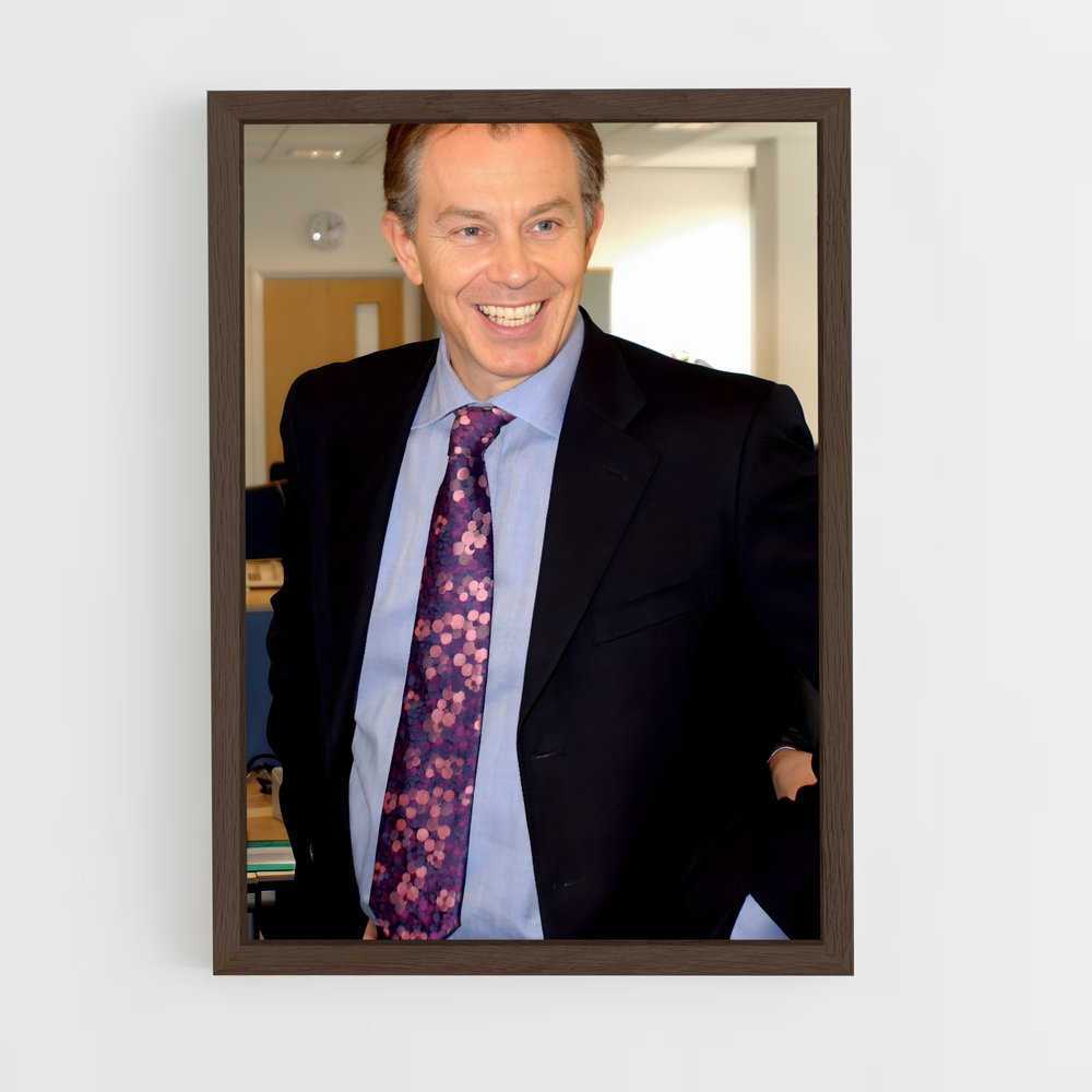 ap-tony blair-7 cadre Bois foncé