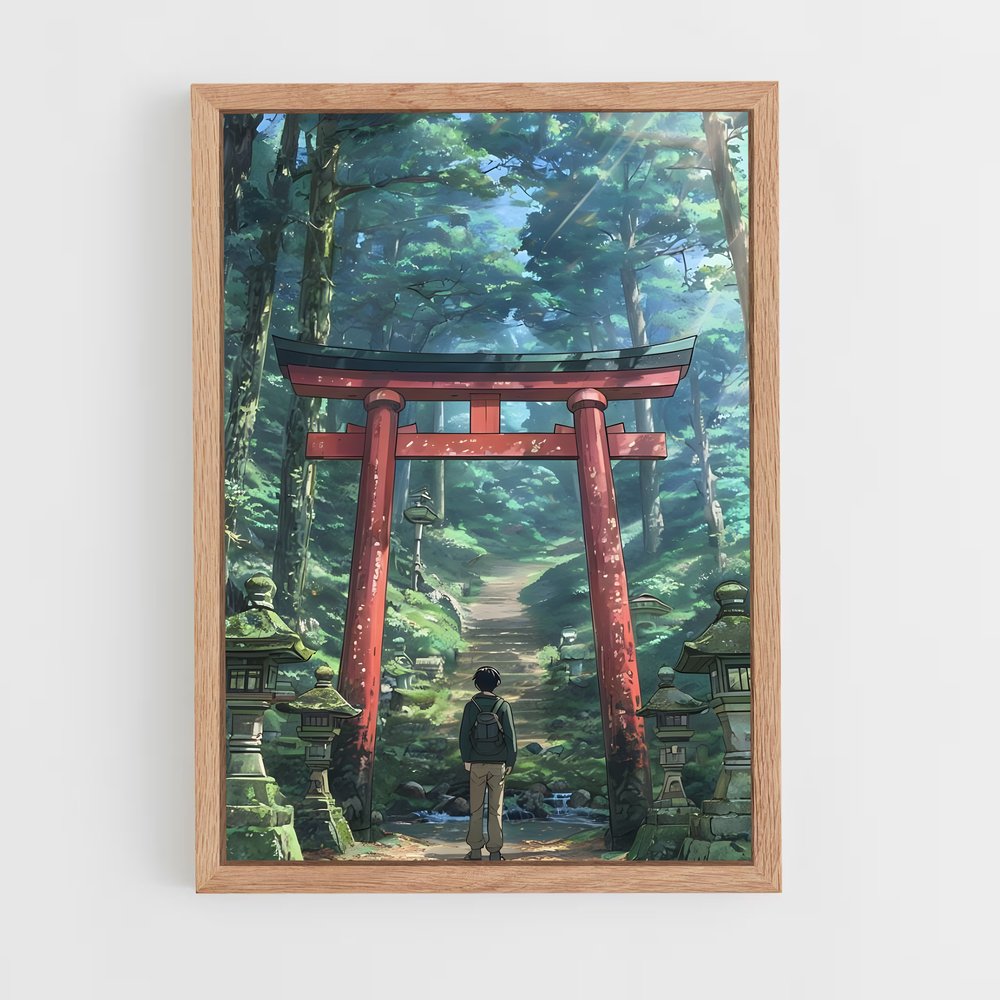 ap-torii gate-8 cadre Bois clair