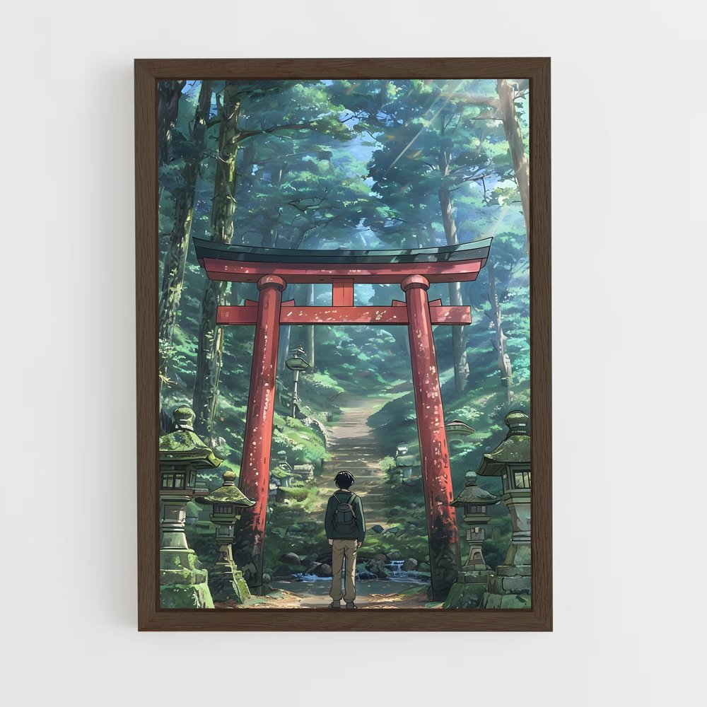 ap-torii gate-8 cadre Bois foncé