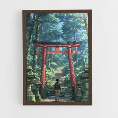 ap-torii gate-8 cadre Bois foncé