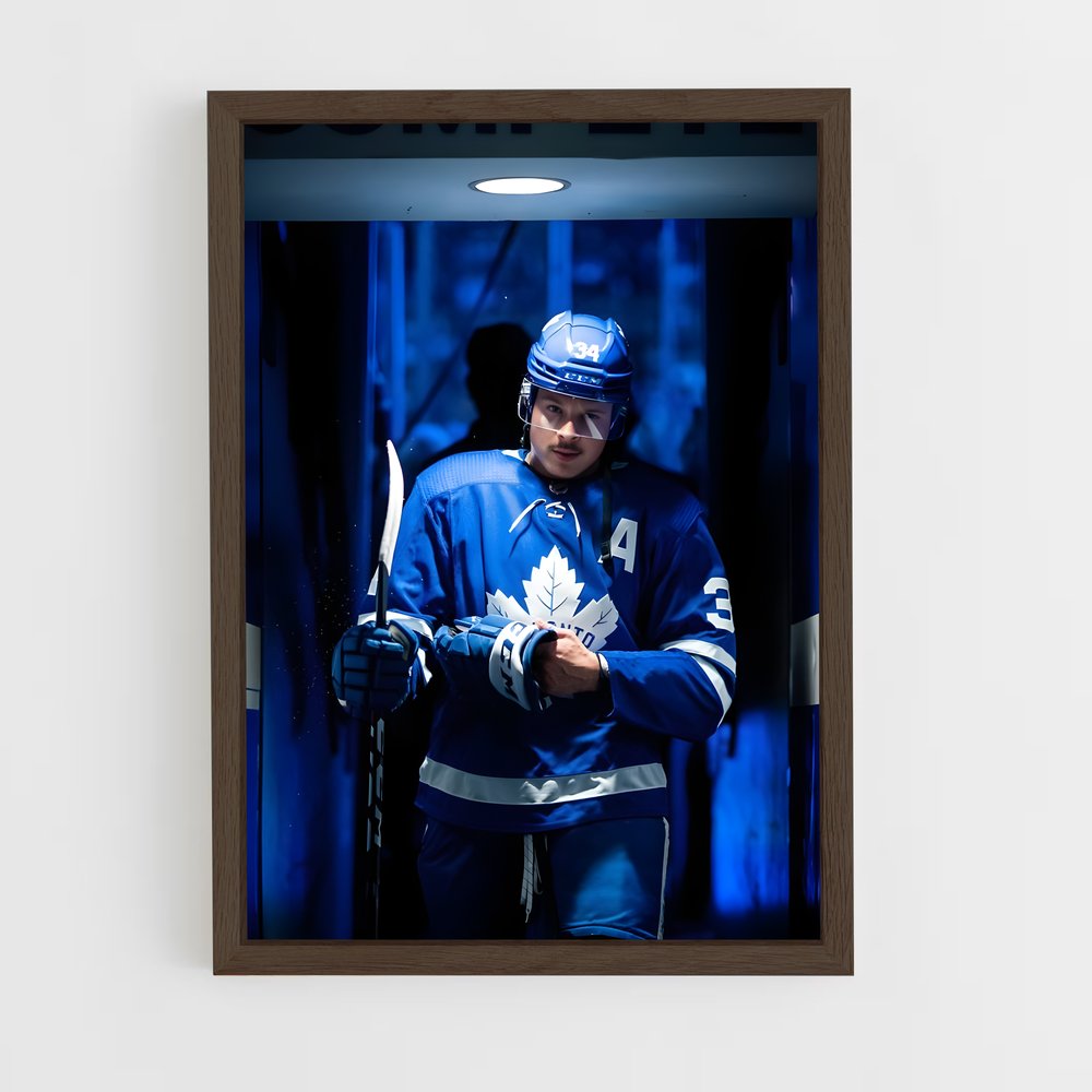 ap-toronto maple leafs-14 cadre Bois foncé