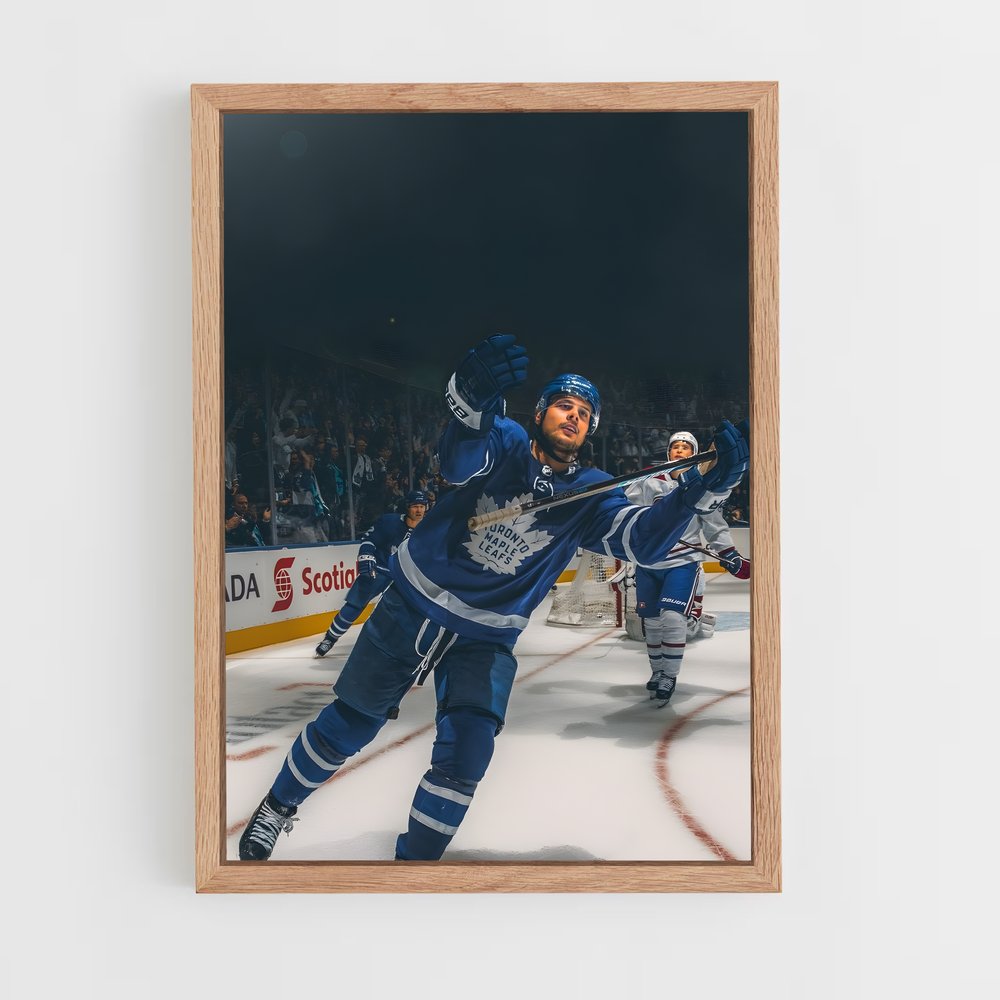 ap-toronto maple leafs-4 cadre Bois clair