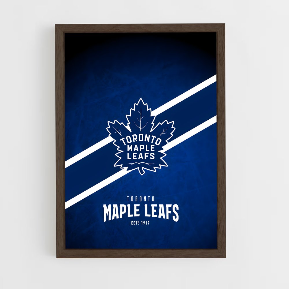 ap-toronto maple leafs-6 cadre Bois foncé