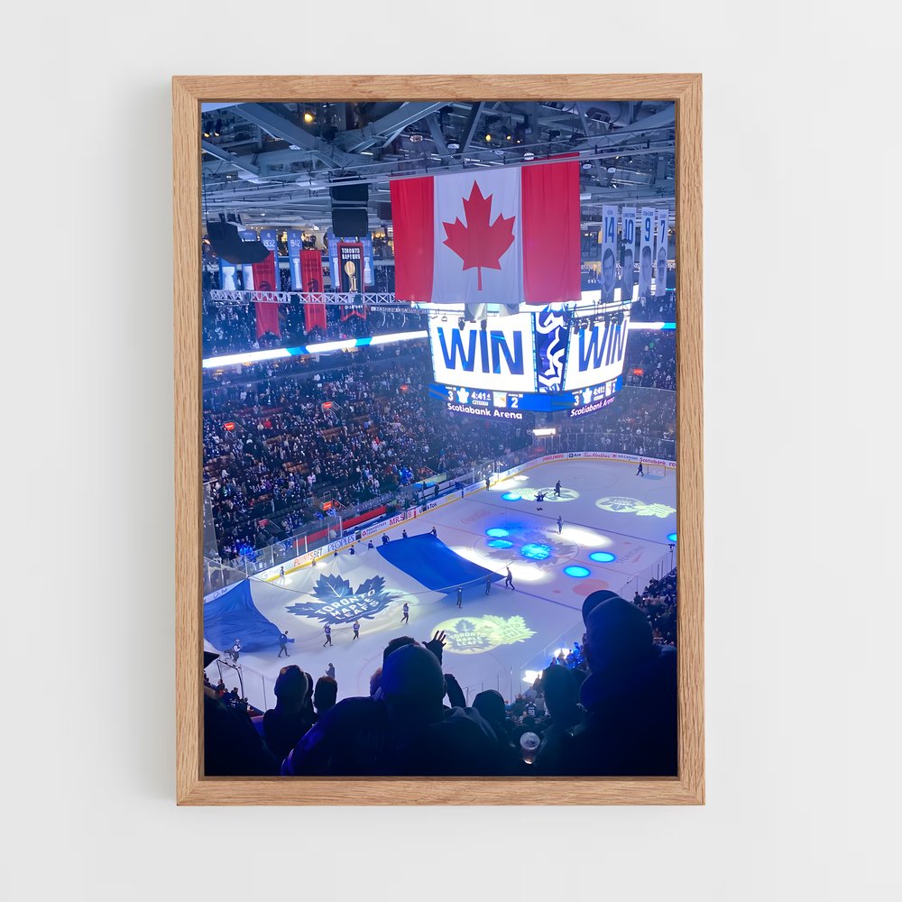 ap-toronto maple leafs-7 cadre Bois clair