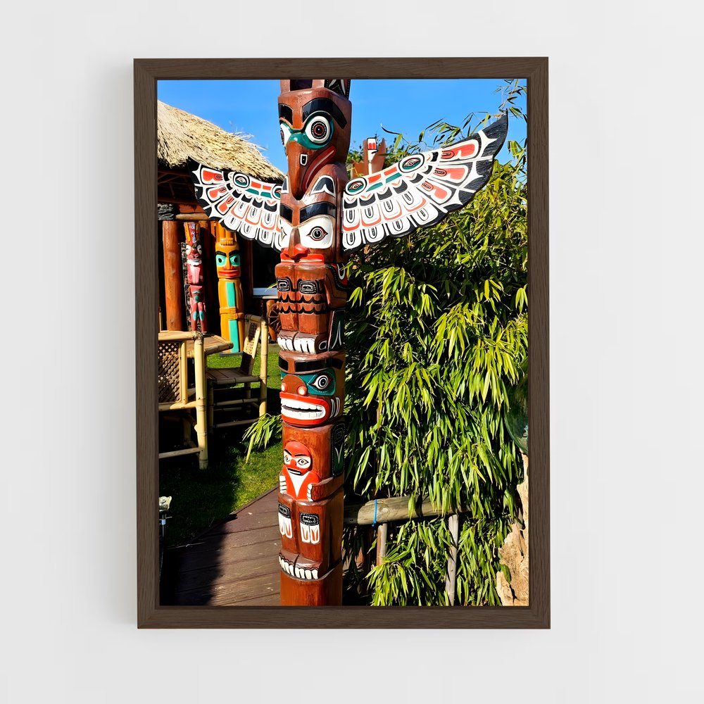 ap-totem poles-1 cadre Bois foncé