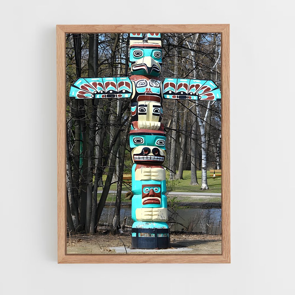 ap-totem poles-4 cadre Bois clair