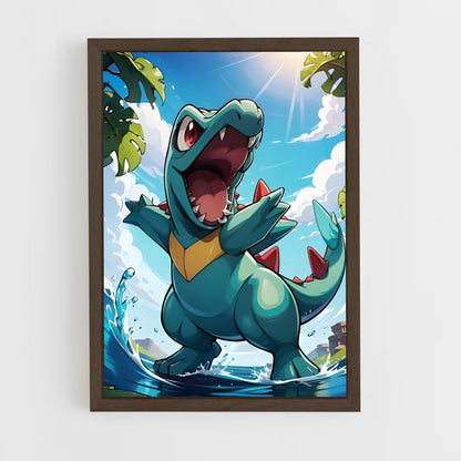 ap-totodile-4 cadre Bois foncé