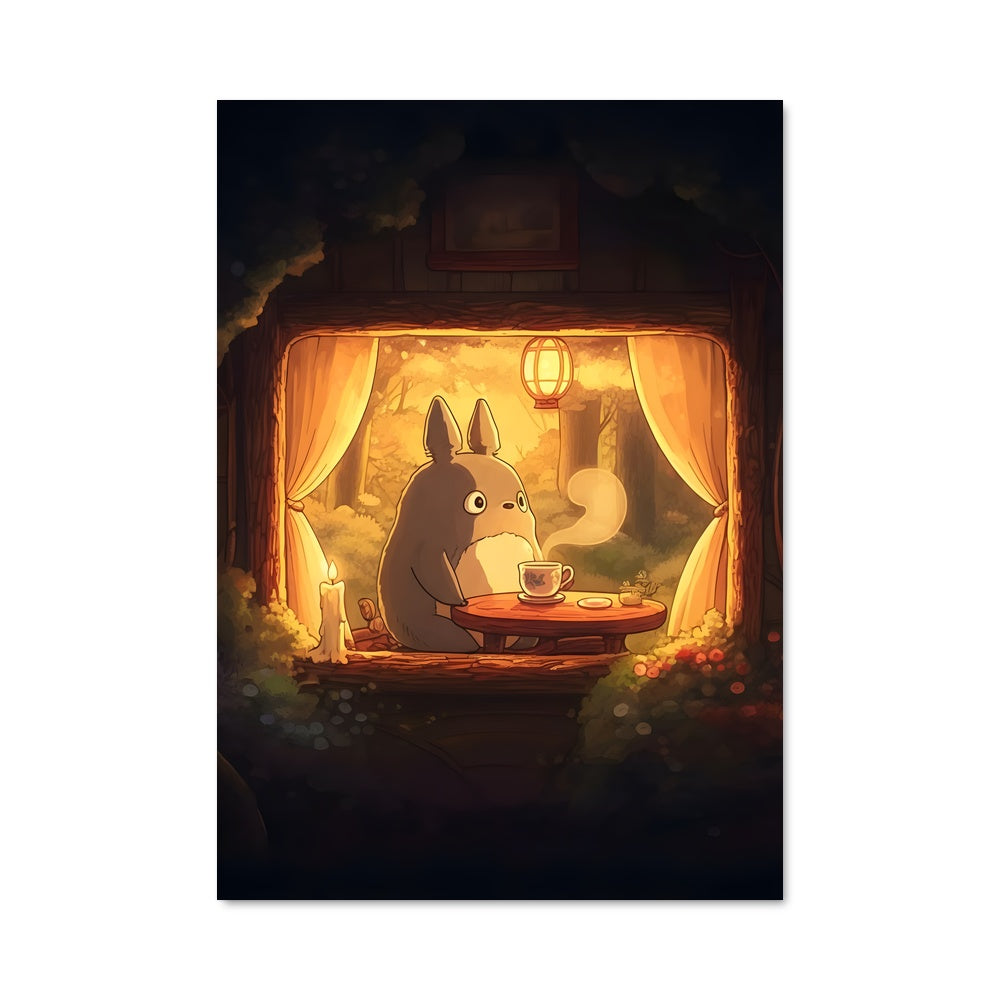Poster Totoro au Coin du Feu