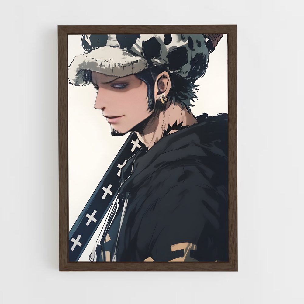 ap-trafalgar law-6 cadre Bois foncé
