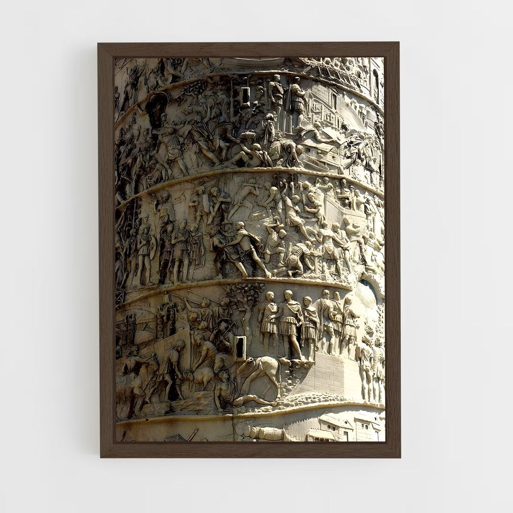 ap-trajan column reliefs-10 cadre Bois foncé