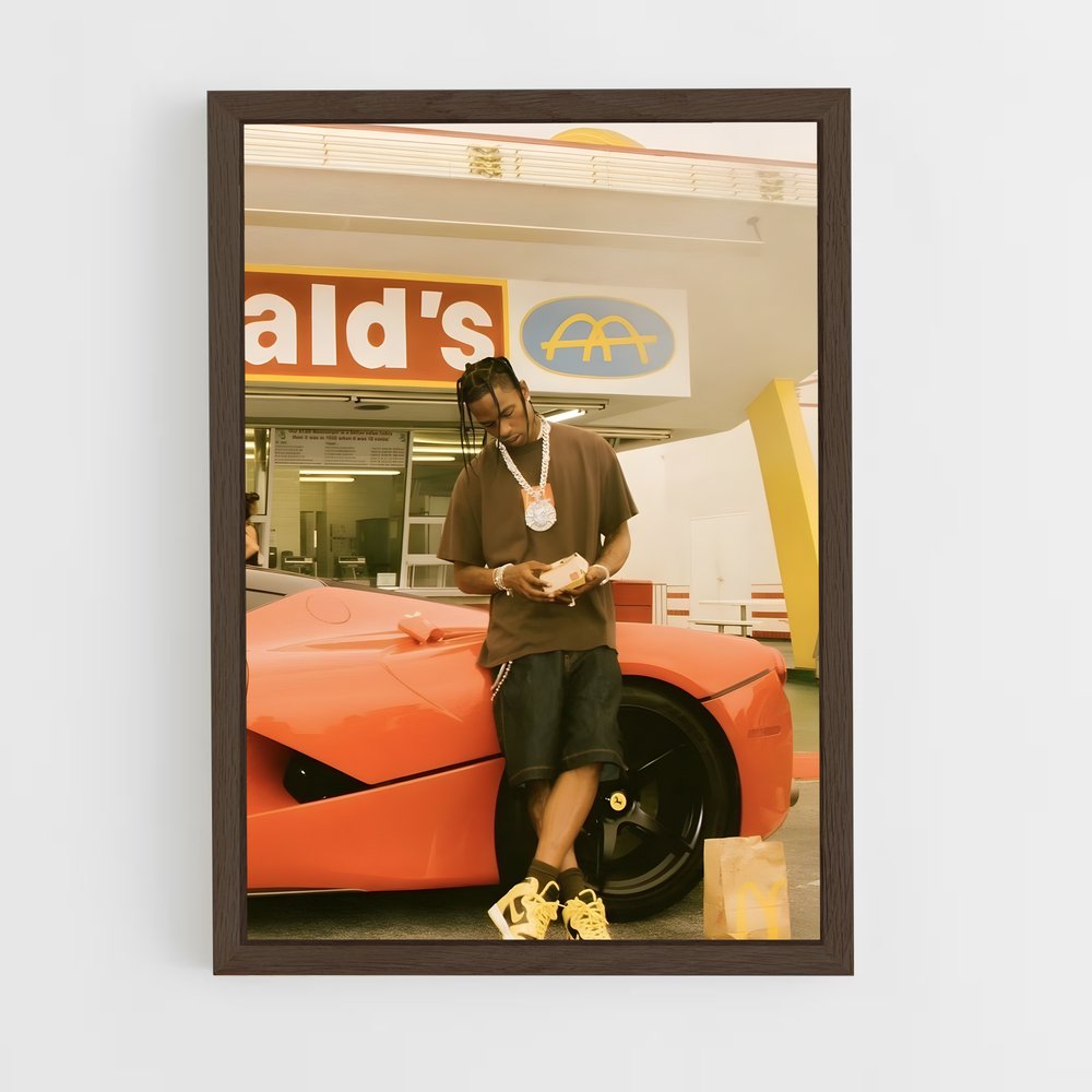 ap-travis scott-3 cadre Bois foncé