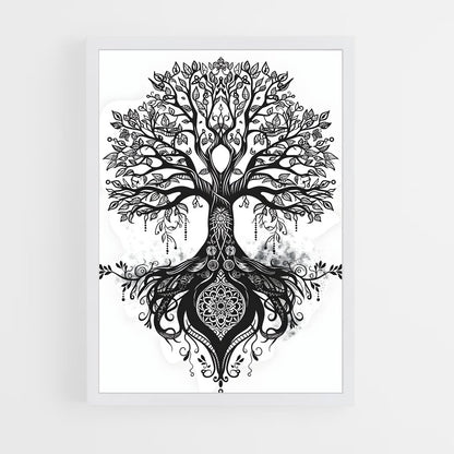 ap-tree of life-4 cadre Blanc