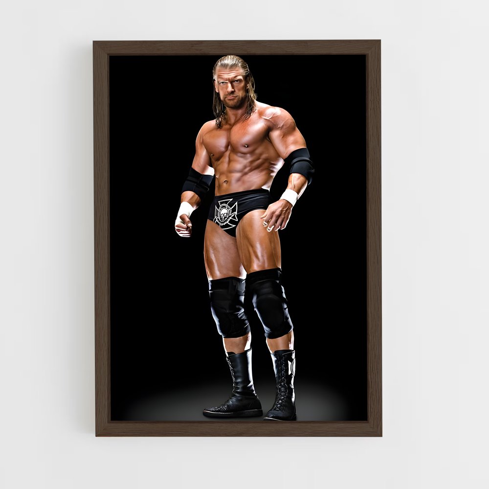 ap-triple h-1 cadre Bois foncé
