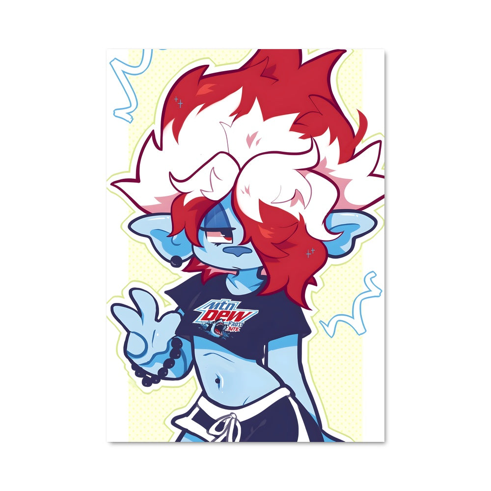 Poster Trolls en Bleu