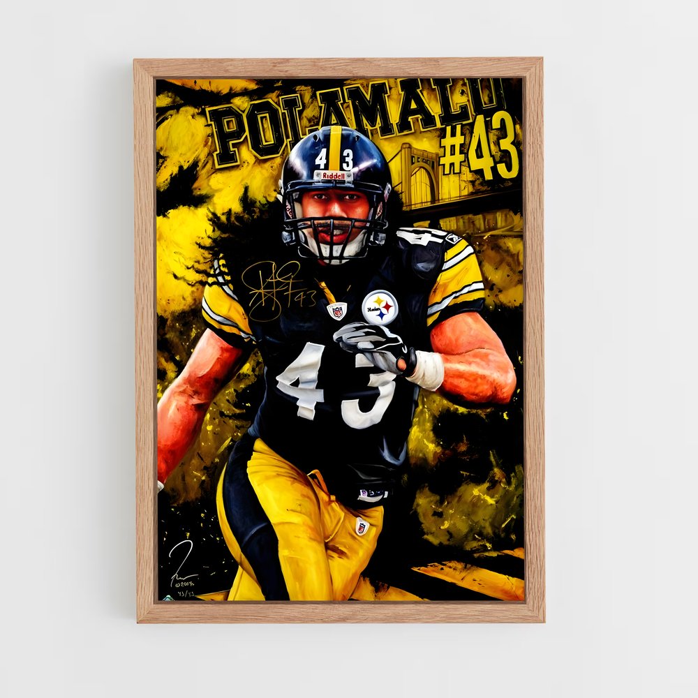 ap-troy polamalu-1 cadre Bois clair