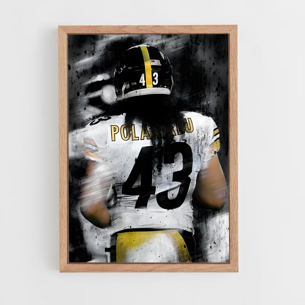 ap-troy polamalu-4 cadre Bois clair