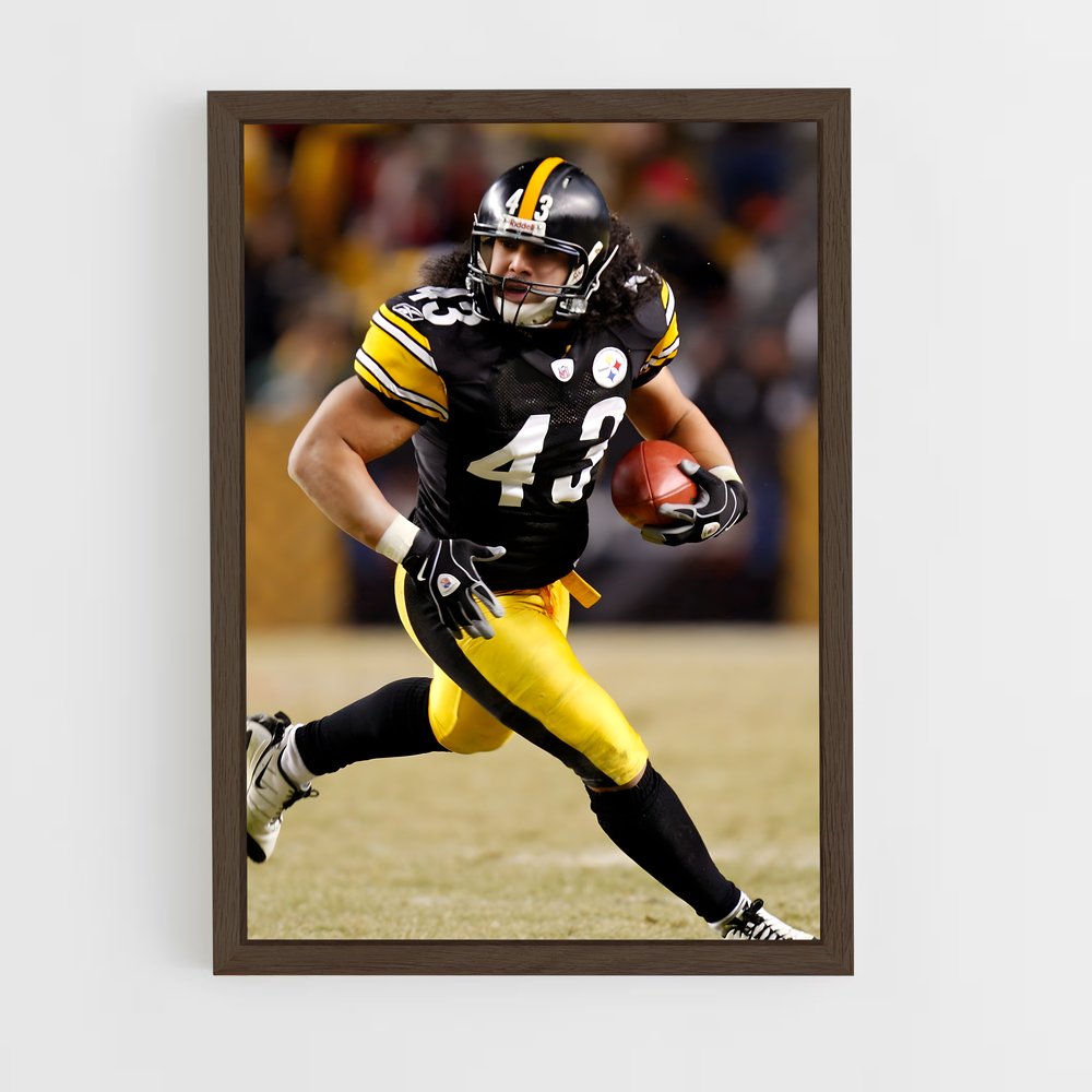 ap-troy polamalu-7 cadre Bois foncé