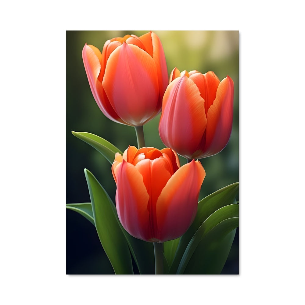 Poster Tulipes en Feu