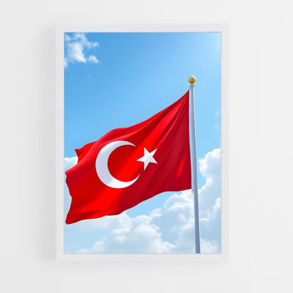 ap-turkey flag-3 cadre Blanc