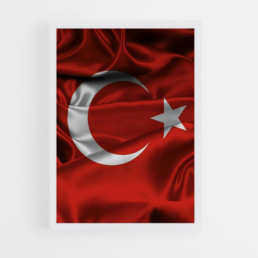 ap-turkey flag-5 cadre Blanc