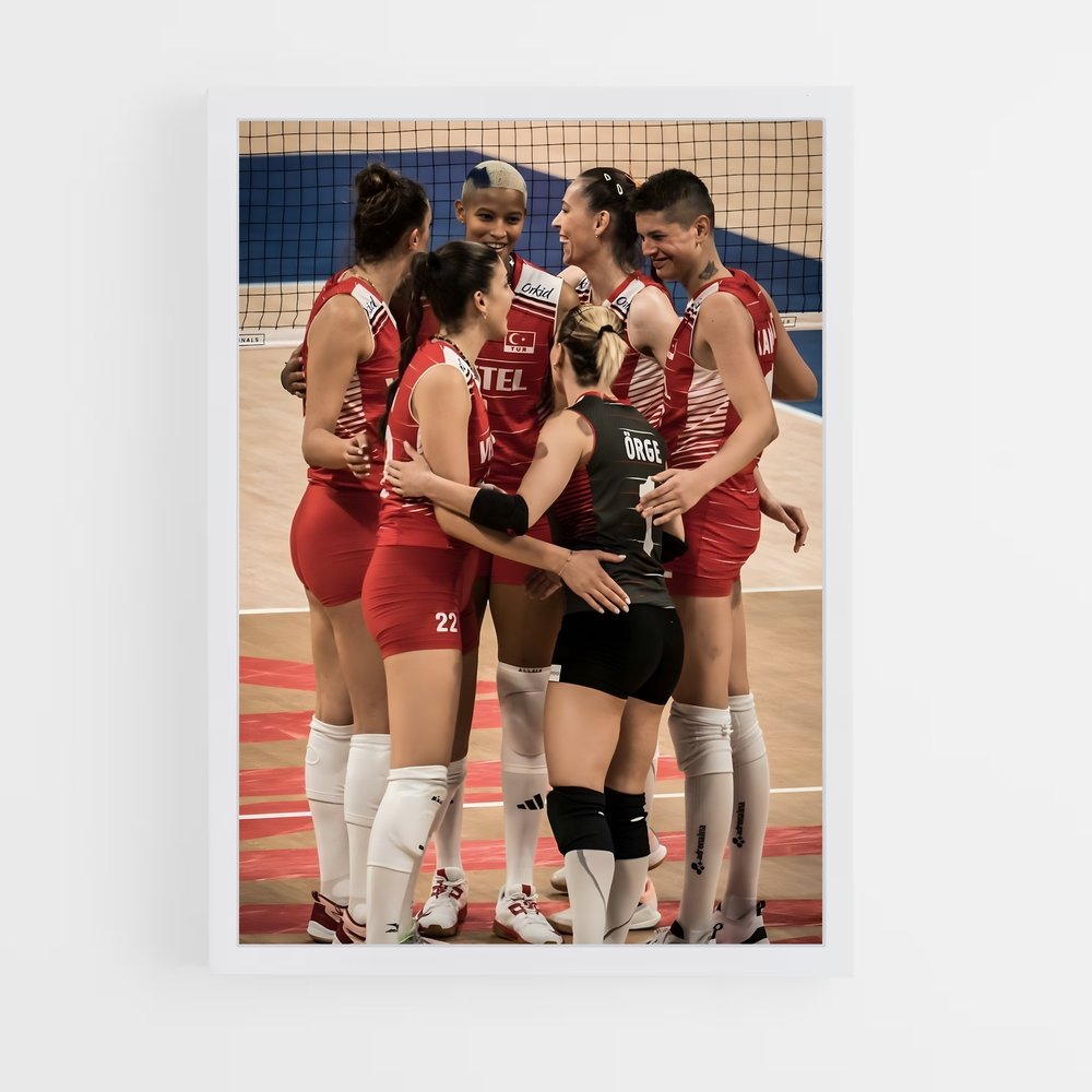 ap-turkey national volleyball team-3 cadre Blanc