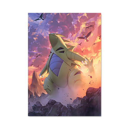 Poster Tyranitar en Montagne