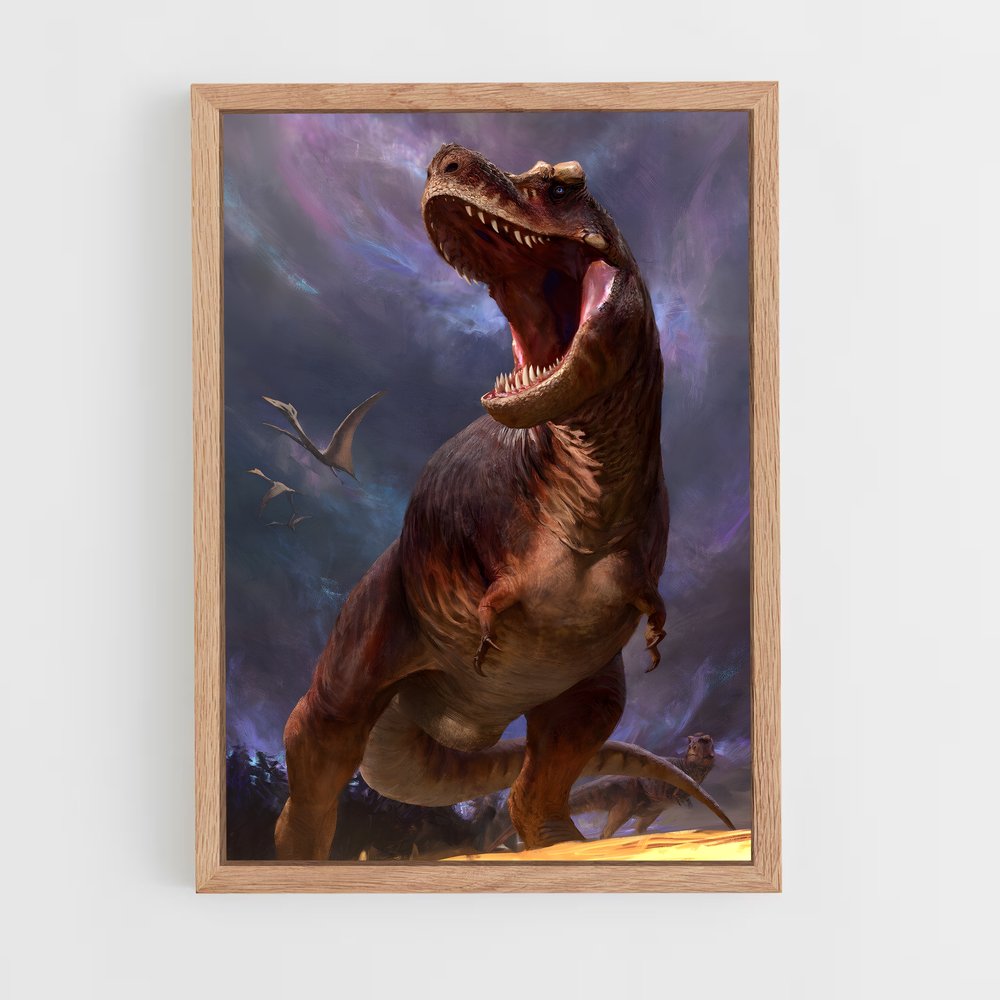 ap-tyrannosaurus rex-1 cadre Bois clair