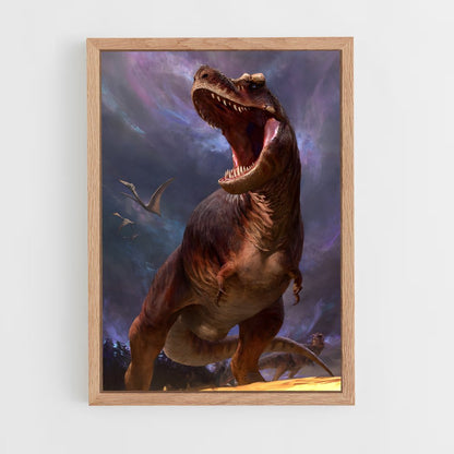 ap-tyrannosaurus rex-1 cadre Bois clair