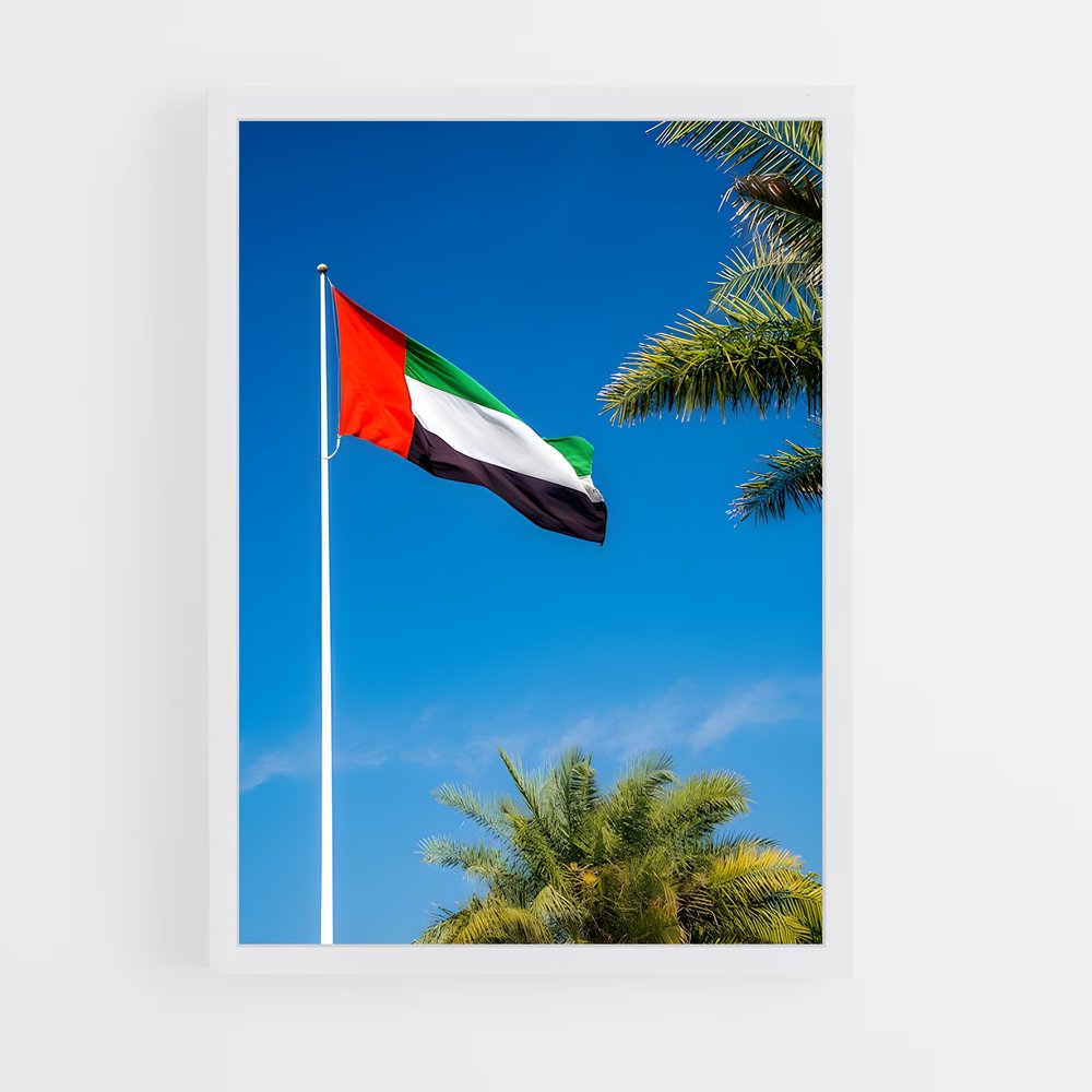 ap-united arab emirates flag-3 cadre Blanc