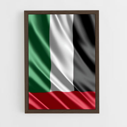 ap-united arab emirates flag-4 cadre Bois foncé