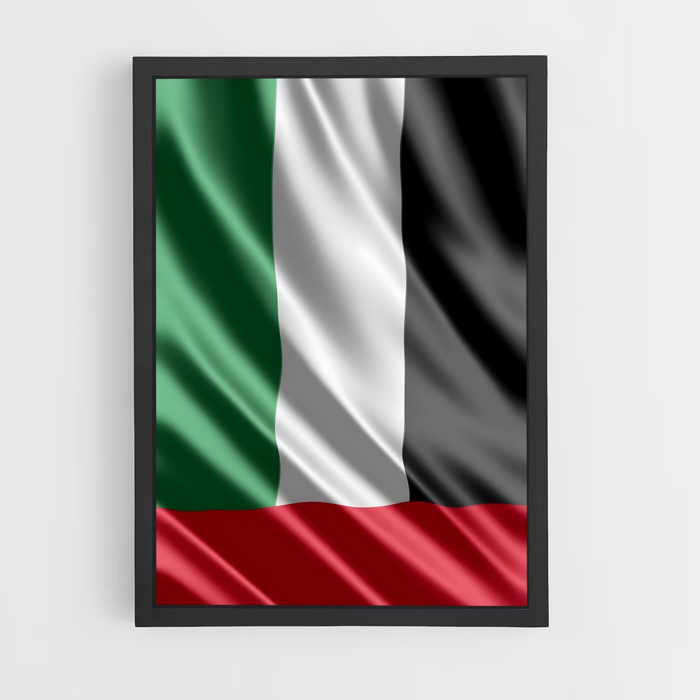 ap-united arab emirates flag-4 cadre Noir