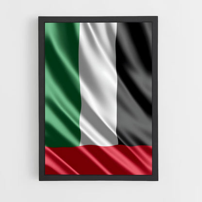 ap-united arab emirates flag-4 cadre Noir