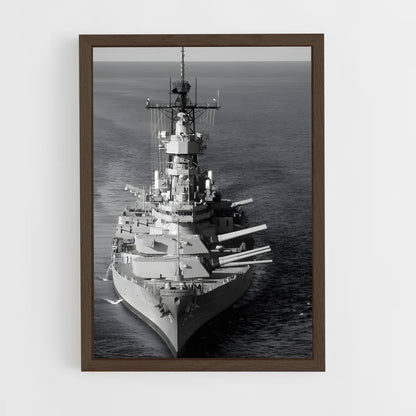 ap-uss iowa-2 cadre Bois foncé