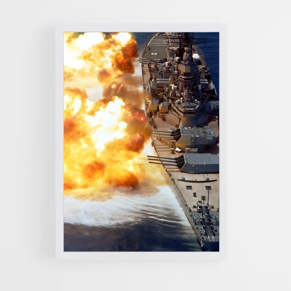 ap-uss new jersey-2 cadre Blanc