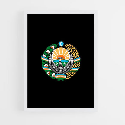 ap-uzbekistan flag-2 cadre Blanc