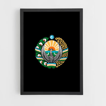 ap-uzbekistan flag-2 cadre Noir