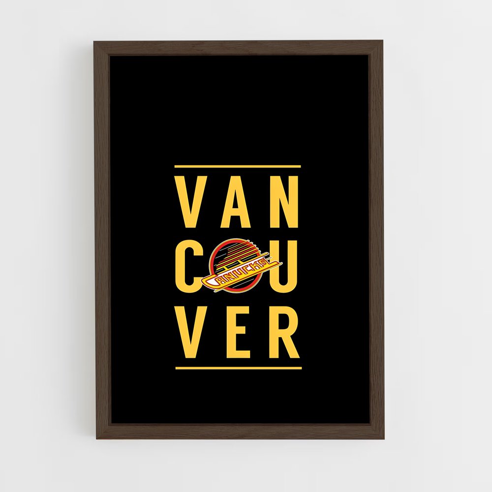 ap-vancouver canucks-8 cadre Bois foncé