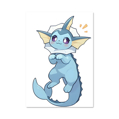 Poster Vaporeon Joyeux