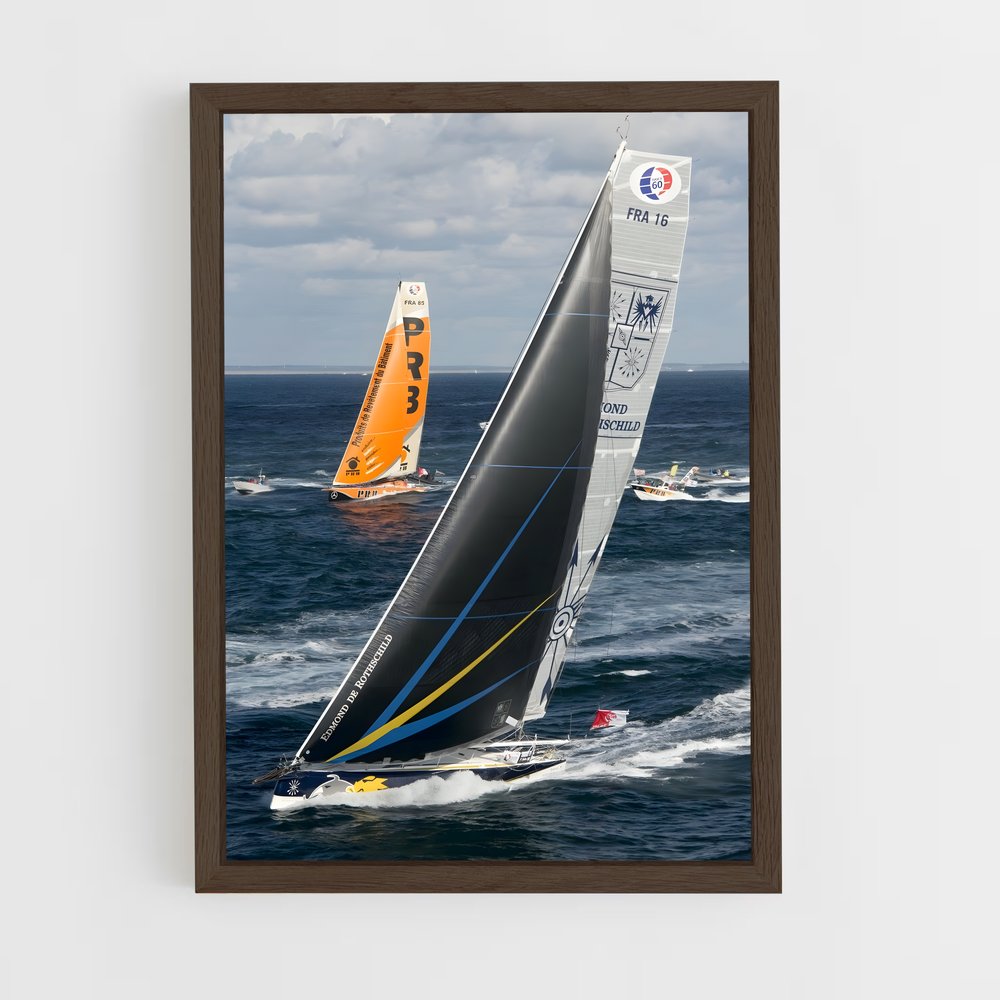 ap-vendee globe sailing-2 cadre Bois foncé