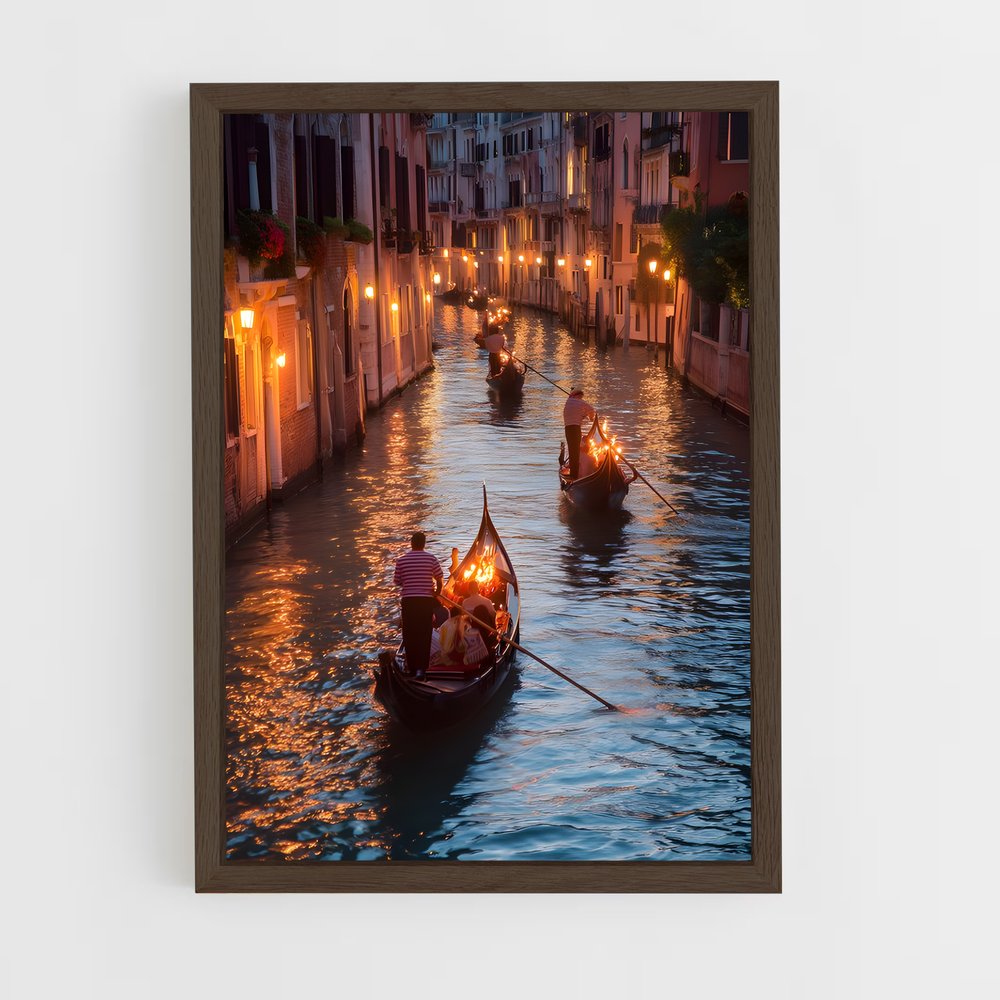 ap-venetian gondola-7 cadre Bois foncé