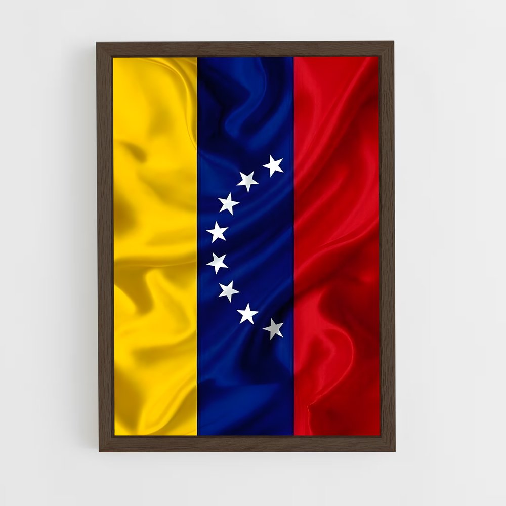 ap-venezuela flag-1 cadre Bois foncé